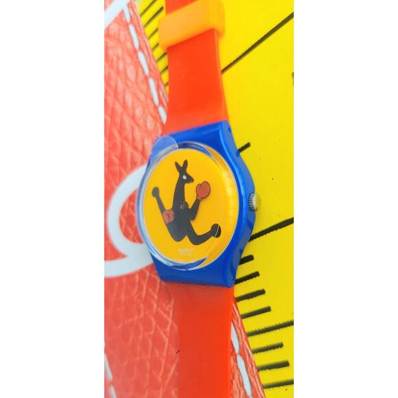 Swatch Artist Watch BOXING GN163 1996 Standard Gents Rare Swiss Made Quartz - Picture 6 of 9